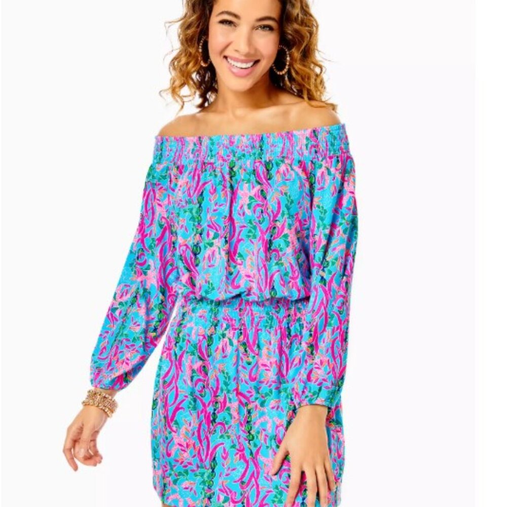 Lilly Pulitzer Cyla Romper Dress Seaweed Samba